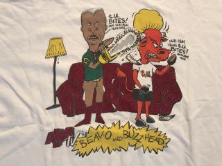 Beavis & Butthead Mtv Vtg 90s T - Shirt Texas A&m Aggies Longhorns Made Usa And Xl
