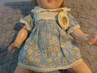 13” Vintage 1930’s Composition Shirley Temple Doll w/dress,  socks,  shoes 4