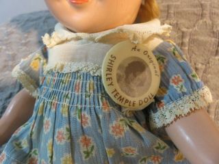 13” Vintage 1930’s Composition Shirley Temple Doll w/dress,  socks,  shoes 5