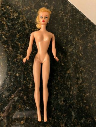 Vintage Blonde Ponytail Barbie Doll - Red Lips,  Red Nail Polish Tm Body