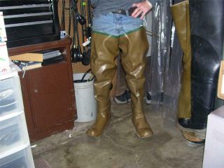 Vintage Northerner Tall Rubber Hip Boots Waders Men Size 13