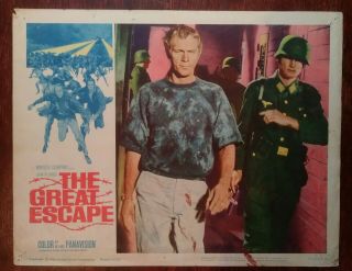 Steve Mcqueen The Great Escape Vintage Movie Lobby Card 1 - Usa 1963 11 " X14 "