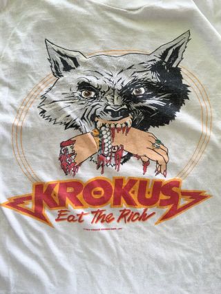Vintage 1983 Krokus Eat The Rich World Tour Muscle Shirt Medium