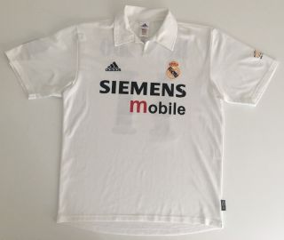 RONALDO Real Madrid 2002/03 Home Football Shirt M Adidas Vintage Soccer Jersey 4