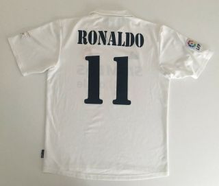 RONALDO Real Madrid 2002/03 Home Football Shirt M Adidas Vintage Soccer Jersey 5