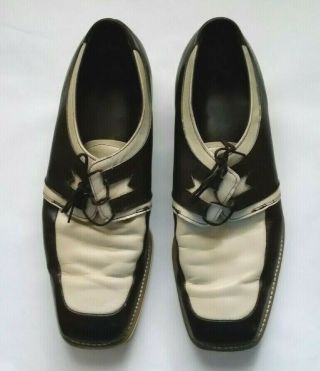 Vintage Amf Bowling Shoes Size 10.  5 D Leather Roomy Square Toe Classic Design