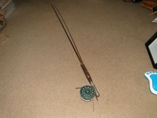Vintage Fly Fishing Bamboo Rod And Bronson Royal Matic 390 Reel From The 50 