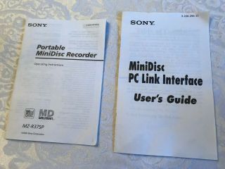 Vintage Sony Walkman MD Digital Bass MiniDisc - with User ' s Guides and Cable 4