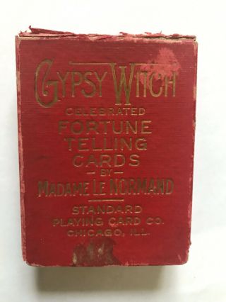 Vintage 1903 Gypsy Witch Fortune Telling Cards By Madame Le Normand