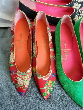 Taj Of India 4 Pair Low Heel Shoes 7 N.  Boutique 2