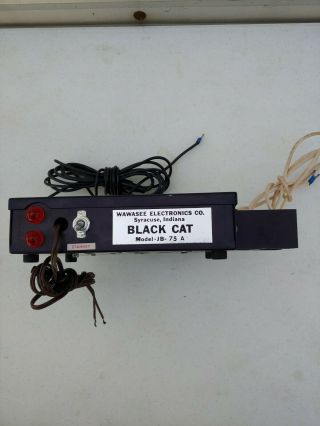 Vtg Wawasee Black Cat Jb - 75 A Moblie Amplifier W/standby Old Shool Estate Find