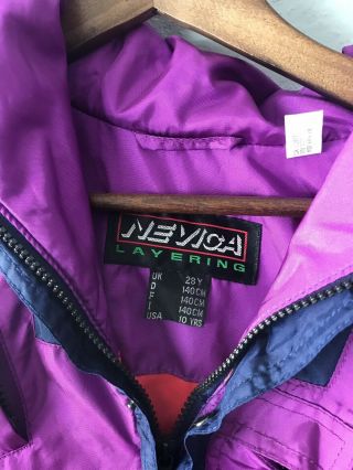 VTG 80s 90s Neon NEVICA Survival Ski Suit Double Sided 4