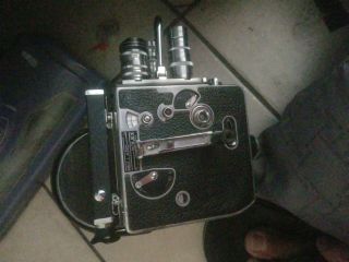 Vintage Paillard Bolex H - 16 Reflex 16mm Movie Camera W Case 3 Lenses & Paperwork