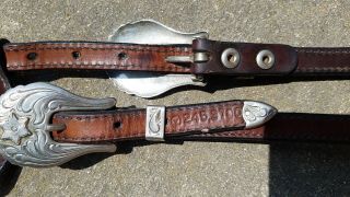 VINTAGE Circle Y Silver Show Headstall Horse Bridle 3