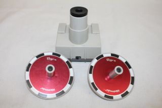 Vintage 1985 Nintendo Gyro Spinners (2) And Spinner Stand -