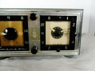 Vintage 1953 EMERSON Clock Radio Tube Receiver Model 718 - - - 3