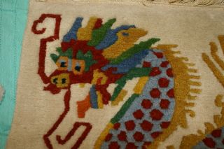 Vintage Tibetan dragon wool rug carpet handmade 16 