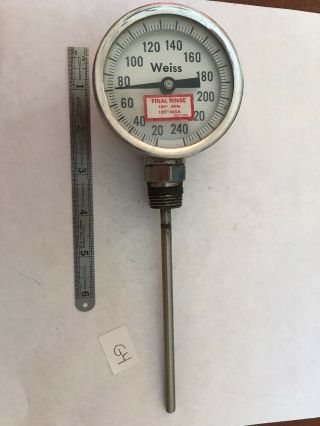Vintage Weiss Thermometer 0 - 240 Degrees Fahrenheit Steampunk G4 5