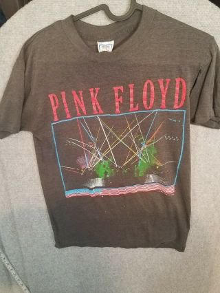 Vintage 1987 Pink Floyd Concert Tour T Shirt Sz M Completely Distressed