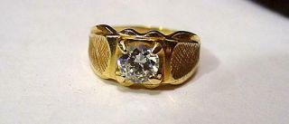 Vintage 10k Yellow Gold Mens Ring Size 9 1/2 For Scrap Or Wear 4.  77 Grams