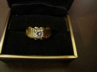 Vintage 10K Yellow Gold Mens Ring Size 9 1/2 For Scrap Or Wear 4.  77 Grams 5