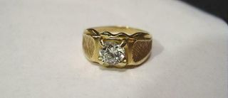 Vintage 10K Yellow Gold Mens Ring Size 9 1/2 For Scrap Or Wear 4.  77 Grams 7