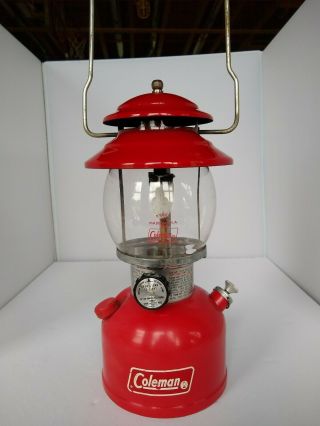 Vintage Coleman Lantern 200a Red 1970 
