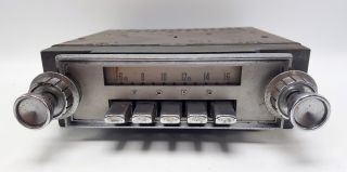Vintage 1964 Ford Galaxie Car Radio Fomoco Push Button Am 12v 4tmf 1