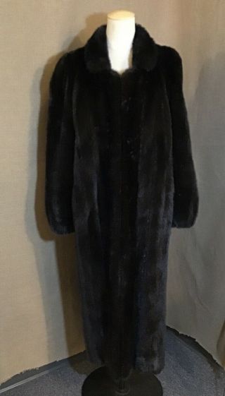 Womens Rosendorf Evans Full Length Dark Ranch Mink Coat See Desc For Size