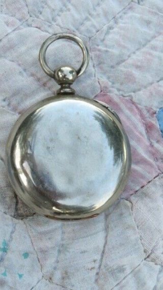 Antique Large Elgin Natl Watch Co Pocket Silver Ore 3 Fahys Case 2
