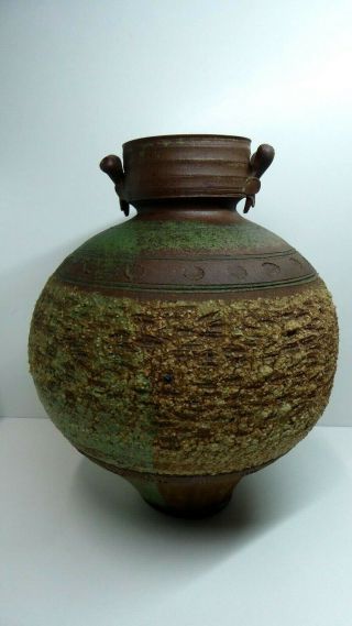 Vintage Eriador Mid Century Pottery Vessel Vase Urn