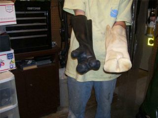 Vintage Usn? Drysuit Deep Sea Diving Helment Heavy Rubber And Canvas Gloves