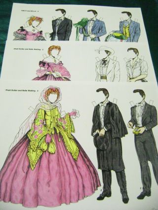 VTG PAPER DOLLS ORIGINAL1993 GONE WITH THE WIND RALPH HODGDON SIGNED 19 PAGES 4