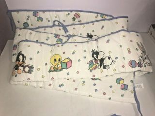 Vintage Warner Bros.  Baby LOONEY TUNES Crib 4 Piece Comforter Bed Set 1993 6