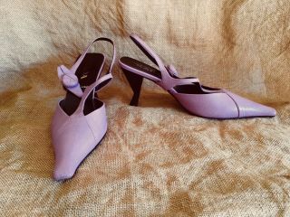 Prada Vtg Shoes Women Rare Maroon Pink Us Sz 8.  5 Italy 39