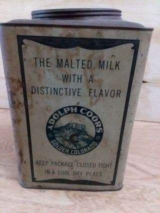 Vintage Coors Brewing Company 10 POUND MALTED MILK CAN 1930 ' S 6