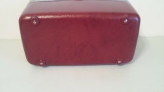 Vintage Samsonite Silhouette Dark Red Maroon Train Travel Makeup Case Luggage 8