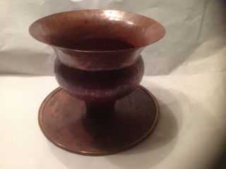Vintage/antique Arts & Crafts Hammered Copper Bowl/vase/planter ?