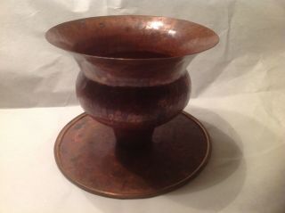 Vintage/Antique Arts & Crafts Hammered Copper Bowl/Vase/Planter ? 7