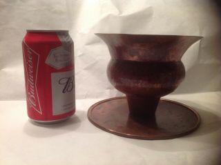 Vintage/Antique Arts & Crafts Hammered Copper Bowl/Vase/Planter ? 8