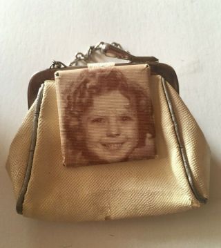 Shirley Temple 1930s Rare Purse With Mirror With Photo Attached Inside
