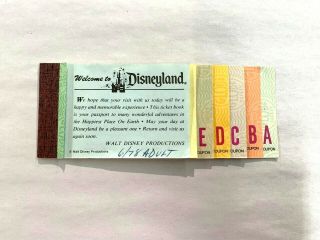 Vintage 1978 Summer Adult Disneyland Ticket Booklet 12 Of 13 Adventures