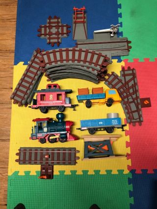 Vintage 1988 Playskool Express Train Railroad & Track Locomotive Set