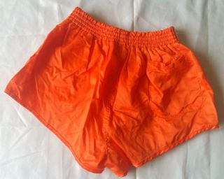 Vintage Adidas Shiny Orange Shorts Mens Size: M 2