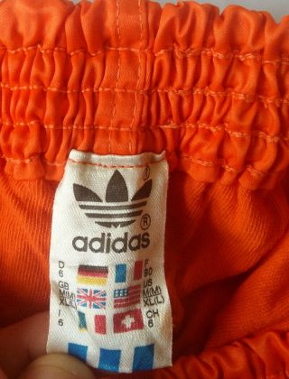 Vintage Adidas Shiny Orange Shorts Mens Size: M 4