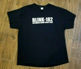 Rare Vtg Xl Blink 182 Offending Moms Since 1992 Concert Profane Shirt Punk Rock