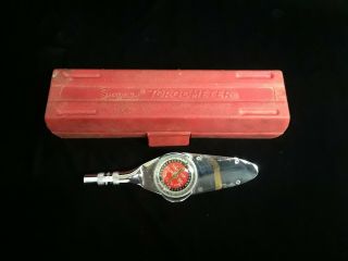 Vintage Snap - On Tools Torqometer 1/4 " 8 " 203mm Torque Wrench Te - 1a Inch Pounds