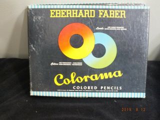 Vintage Colorama Colored Pencils,  60 Colors,  Half Never Sharpened