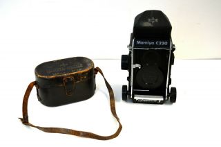 Vintage Mamiya C220 Professional F Camera Body,  3.  5 105mm W/ Mamiya Leather Case