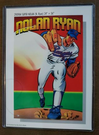 Vintage & Nike Poster Card - Nolan - Nolan Ryan - 5 " X7 " - 1990/91